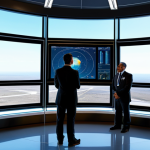 A diverse group of professional aerospace engineers and scientists, fully clothed in modest business casual attire, standing confidently in a high-tech mission control room. Large panoramic windows display a sleek, reusable rocket launching into a clear sky. The scene is lit with cinematic lighting, focusing on the innovation and triumph of modern space exploration. Professional photography, ultra-realistic, perfect anatomy, correct proportions, natural pose, well-formed hands, proper finger count, natural body proportions, high detail, sharp focus, vibrant colors, safe for work, appropriate content, family-friendly.