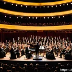 Home 20 뮤지컬 갈라 콘서트 - A grand musical gala concert scene inside the historic Friedrichstadt-Palast in Berlin, showcasing a...